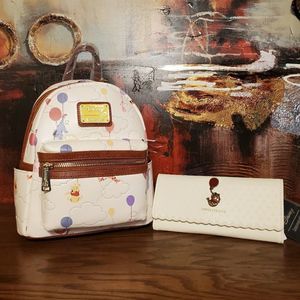 Loungefly winnie the pooh backpack and wallet set